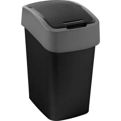 Curver® Kôš na odpad PACIFIC FLIP BIN 9 L, čierny/sivý