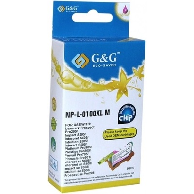 Compatible ГЛАВА ЗА LEXMARK S305/405/505/605/PRO 205/703/705/706/803/805/903/904/905 - HIGH CAPACITY - Magenta - 14N1070 - /100XL/ - PN NP-L-0100XLM-C - G&G (NP-L-0100XLM-C)