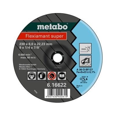 Metabo Flexiamant super 180x6,0x22,23 Inox, SF 27 616610000