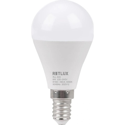 Retlux G45 E14 miniG 6W CW D