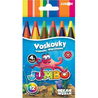 Voskovky ocean world trojhranné jumbo 12 ks