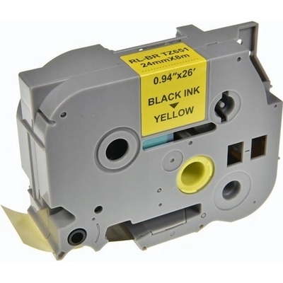 Páska do tiskáren štítků Brother, TZE-651, černý tisk/žlutý podklad – Zbozi.Blesk.cz