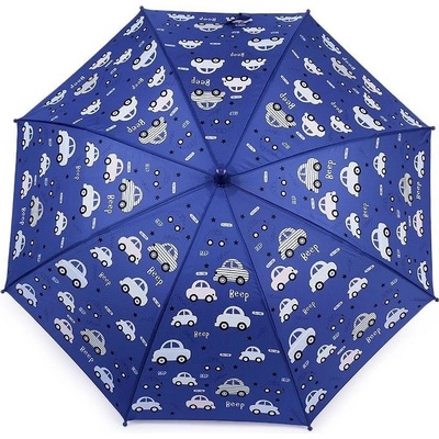 Dětský deštník kouzelný cupcakes, příšerky auta modrá tmavá auto