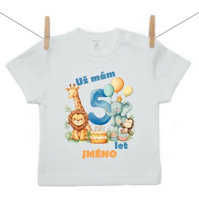 Boodyy Tričko s krátkým rukávem Už mám 5 let Safari