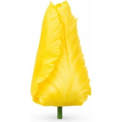 Umelý tulipán saténový žltý 9 cm
