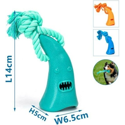 Nobleza na pamlsky zub s šňůrou 25 cm oranžová