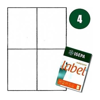Igepa Group Labels a4 igepa 105 x 148 mm white (100)