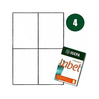 Igepa Group Labels a4 igepa 105 x 148 mm white (100)