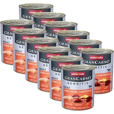 Animonda GranCarno Sensitiv Adult - пиле с картофи 12 x 800г