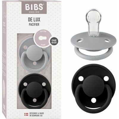 Bibs De Lux silikon Cloud black 2 ks