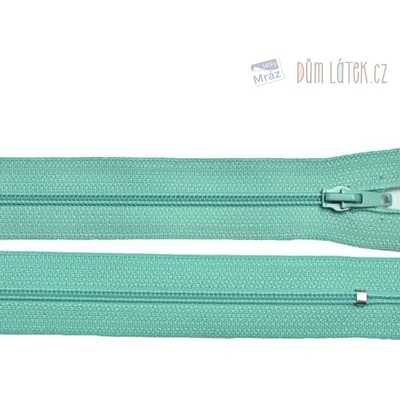 Zips špirálový 6mm nedeliteľný 20cm mentolový