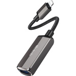 Techsuit OTG адаптер (CA-2690) - Mcdodo - Lightning към USB + Lightning порт за зареждане, 2.4A - Тъмносиво
