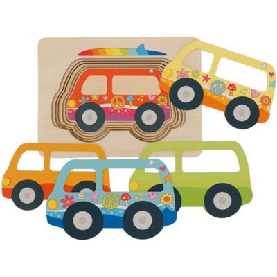 Goki vrstvené puzzle Autíčko