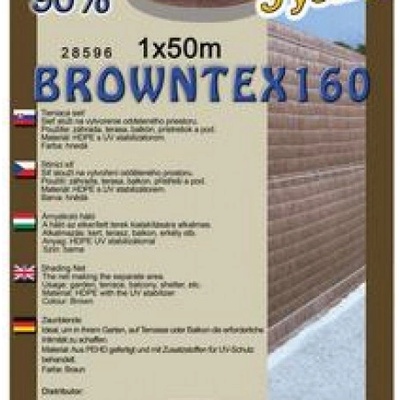 Trebor Sieť tieniaca Browntex 2x50m hnedá