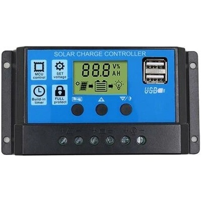 HADEX solárny regulátor PWM SY3024H 12-24V/30A+USB pre Pb batérie