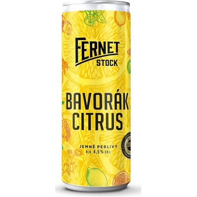 Fernet Stock Bavorák CITRUS 4,5% 0,25 l ( plech )