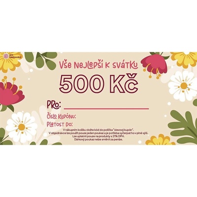 Pro Háčkování DÁRKOVÝ POUKAZ - MOTIV K SVÁTKU 500 KČ