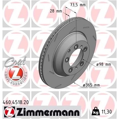 Brzdový kotúč ZIMMERMANN 460.4518.20 (460451820)