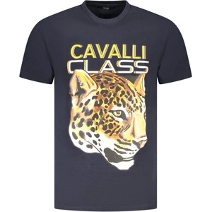 Cavalli class Тениска с къс ръкав за мъже cavalli class, Размер l, Цвят Синьо (txt60ujd060_bl04502)