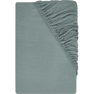 LIVARNO Žerzejové napínací prostěradlo zelená 20x140-160x25