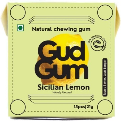 Gud Gum citrónové přírodní žvýkačky - 15 ks