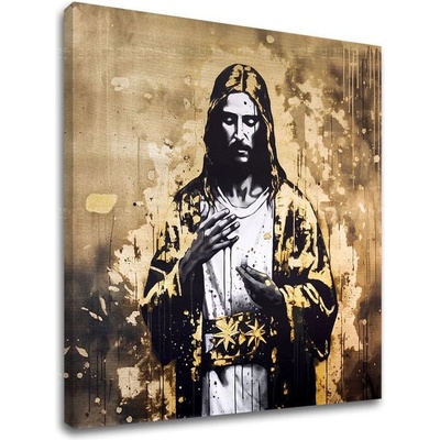 Zlatý dotyk na plátne Strength of Christ - 90x90 cm