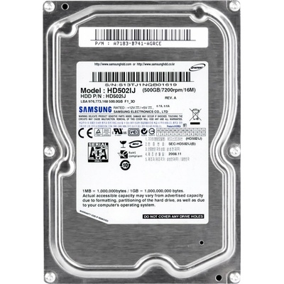 Samsung SpinPoint F1 500GB, SATAII, 7200rpm, 16MB, HD502IJ