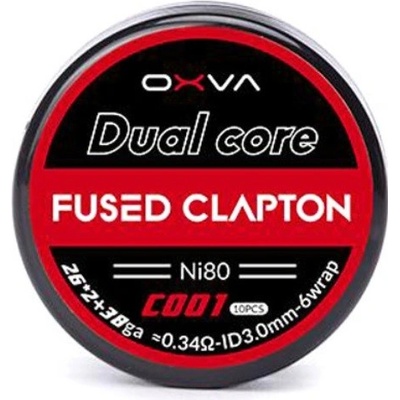 OXVA Dual Core Fused Clapton Ni80 0,34 ohm 10 ks