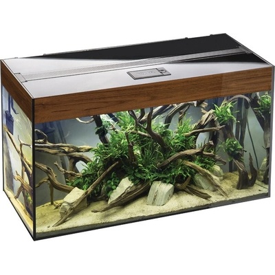 Aquael Glossy 100 akvarijní set ořech 215 l