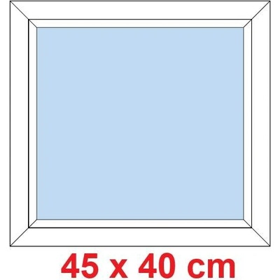 Soft Plastové okno 450 x 400 mm, FIX neotevíravé, Antracit struktura/Antracit struktura, levé