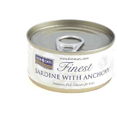 Fish4Cats Finest sardinka s ančovičkami 70 g