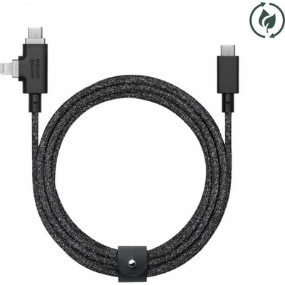 Native Union BELT-PROCCL-COS-NP USB-C – USB-C + Lightning, 2,4m, černý