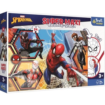 Trefl Obojstranné Spiderman ide do akcie SUPER MAXI 24 dielov