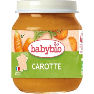 Babybio Био зеленчуково пюре Babybio - Моркови, 4 м+, 130 g (3288131502403) - baby
