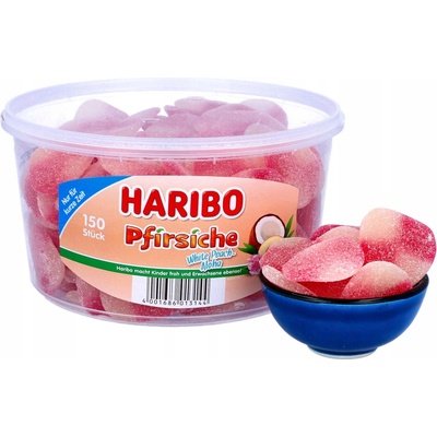 Haribo Pfirsiche White Peach-Aloha Broskyňa Kokos 150 ks 1,35 kg
