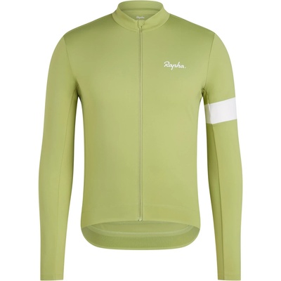 Rapha Мъжка фланелка с дълъг ръкав за колоездене Rapha Core Thermal Long Sleeve Jersey Cycling jersey - Fern / White (056-3830-0812)