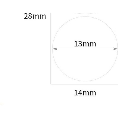 Niimbot štítky R 14x28 mm 205 ks WhiteRound B pro D11 a D110