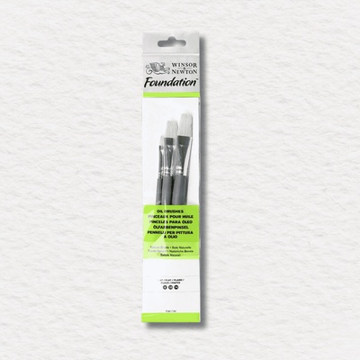 ŠTETCE NA OLEJ - WINSOR & NEWTON - FOUNDATION - KRÁTKA NÁSADA | 3 KS