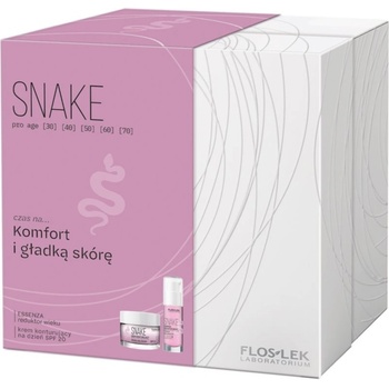 FlosLek Laboratorium Snake remodelační denní krém SPF 20 50 ml + Snake omlazující pleťové sérum 30 ml dárková sada