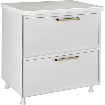 Matis Кухненски шкаф долен с две чекмеджета alba d80 2f pl-box бяло