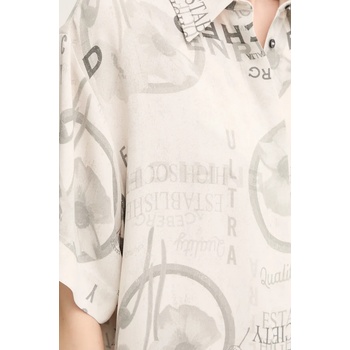 Iceberg Риза Iceberg дамска в бежово със свободна кройка с класическа яка G051 5032 (G051.5032)