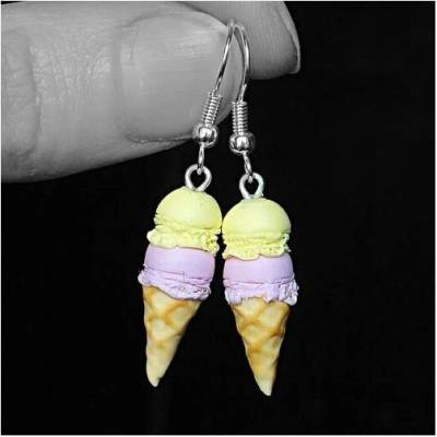 CircusMind sladké náušnice Fimo mini zmrzliny S0851