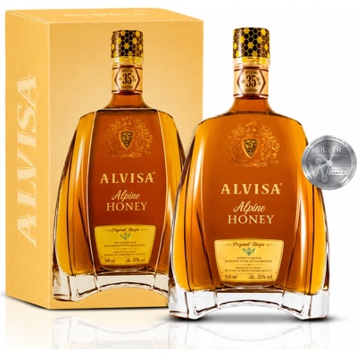 Brandy ALVISA Honey Alpine liqueur 35% 0,5 L (darkové balení)