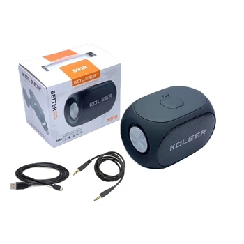 Koleer Безжична Bluetooth тонколона Koleer S918 FM/TF/USB/BT - Черна