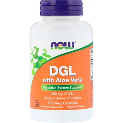 Now Foods DGL + Aloe Vera 400 mg 100 kapslí