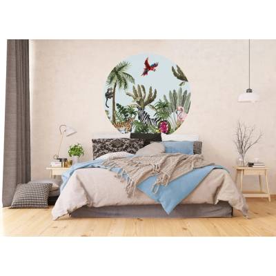 AG Design CR3335 Samolepicí vliesová fototapeta Džungle, rozměry 140 x 140 cm