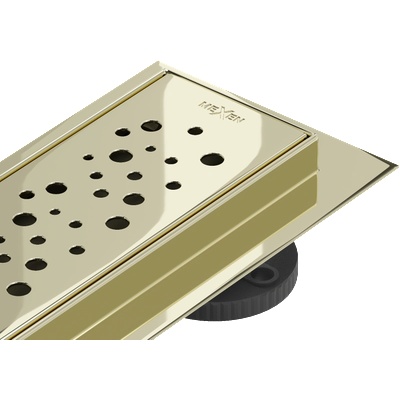 Mexen Flat 360° M12 въртящ се линейно оттичане 90 см, златен - 1521090-40 (1521090-40)