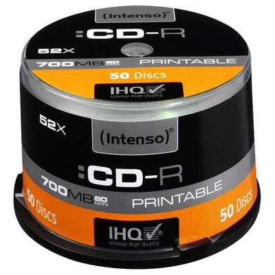 Intenso Носител за съхранение Intenso CD-R Printable 700MB 50 Cake Box (1801125) (1801125)