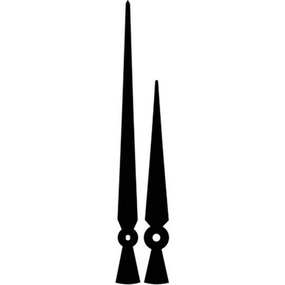 MPM Hodinové ručky kovové /72 - 0003 černé