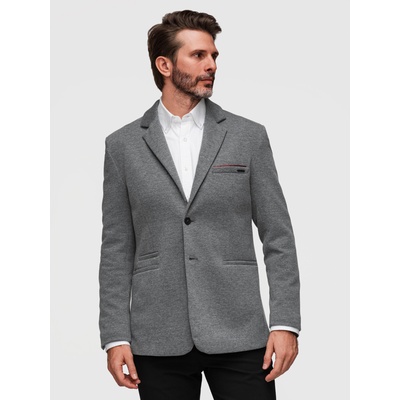 Ombre Clothing Мъжко плетено сако кройка SLIM FIT - светло сиво V2 M170 Ombre Clothing Ombre Clothing | Siv | МЪЖЕ | S